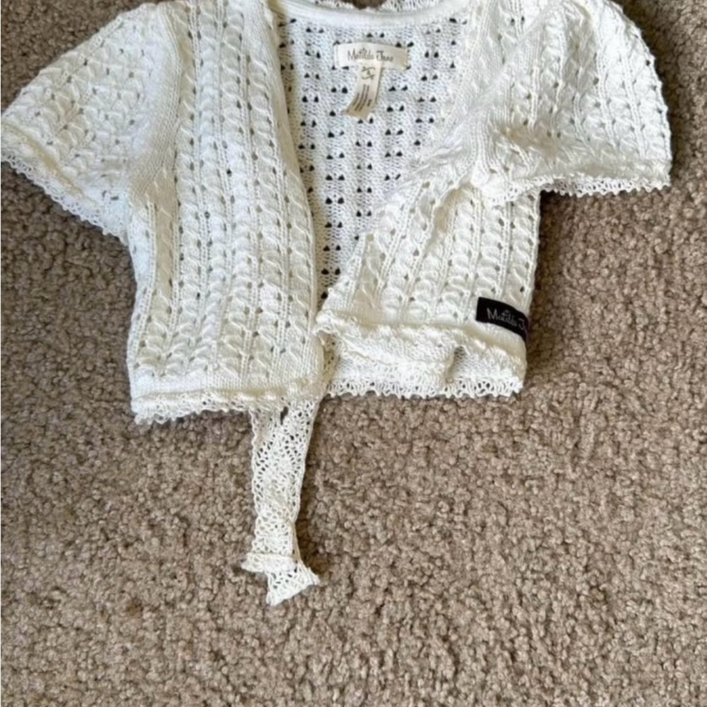 White Kids Crochet Top